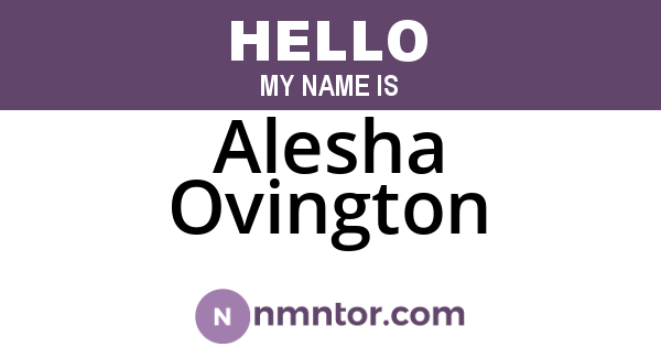 Alesha Ovington