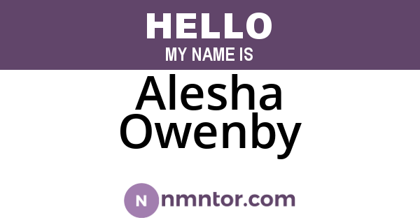Alesha Owenby