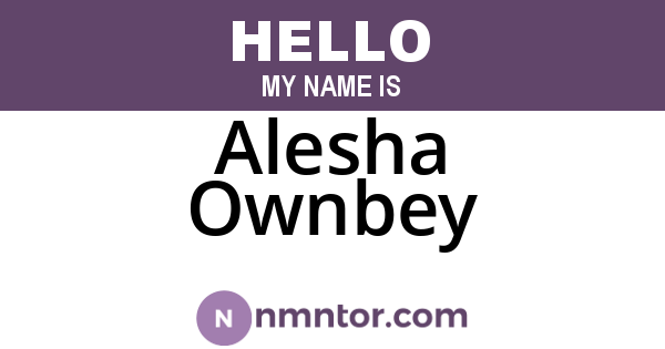 Alesha Ownbey
