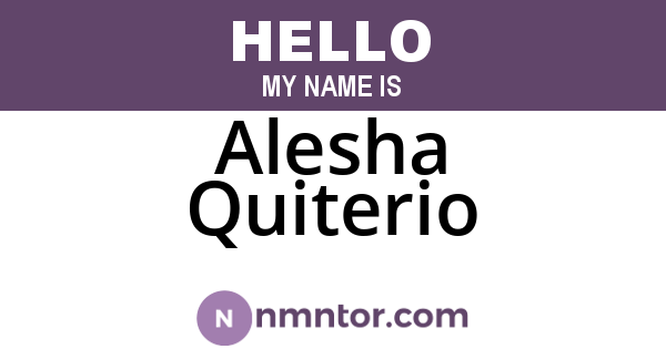 Alesha Quiterio