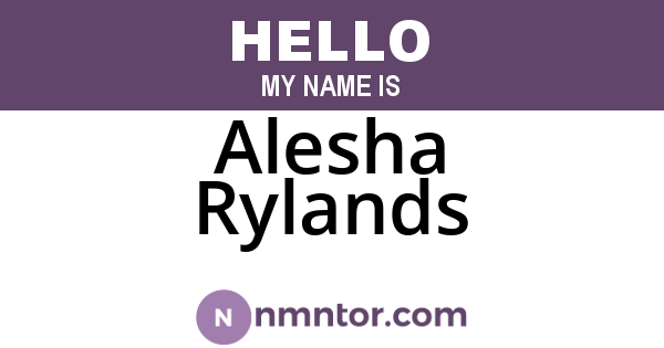 Alesha Rylands