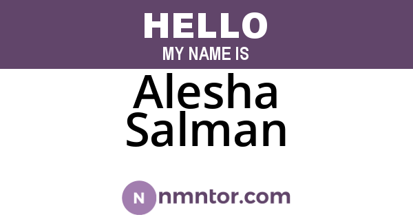 Alesha Salman