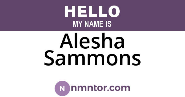 Alesha Sammons