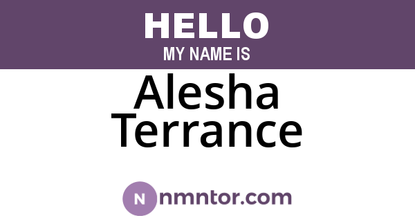 Alesha Terrance
