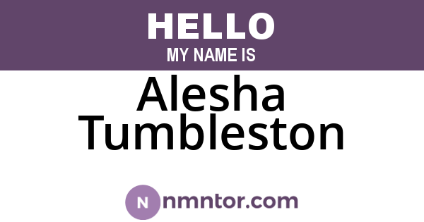 Alesha Tumbleston