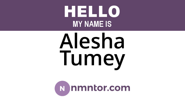 Alesha Tumey