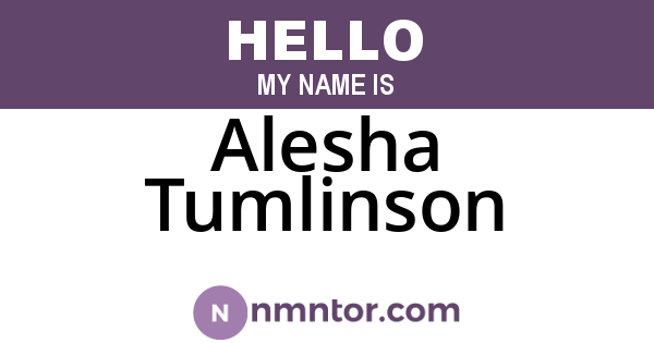 Alesha Tumlinson