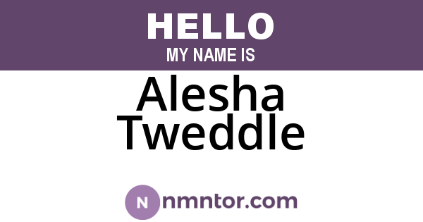 Alesha Tweddle