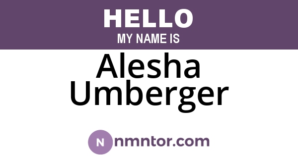 Alesha Umberger