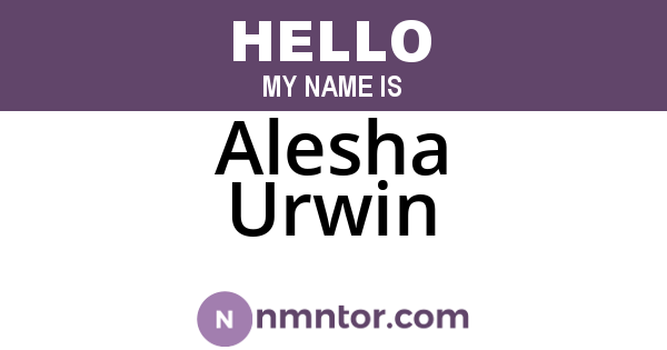 Alesha Urwin