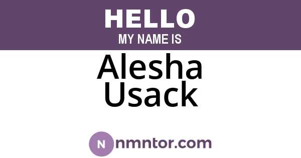 Alesha Usack