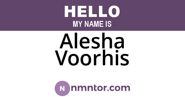 Alesha Voorhis