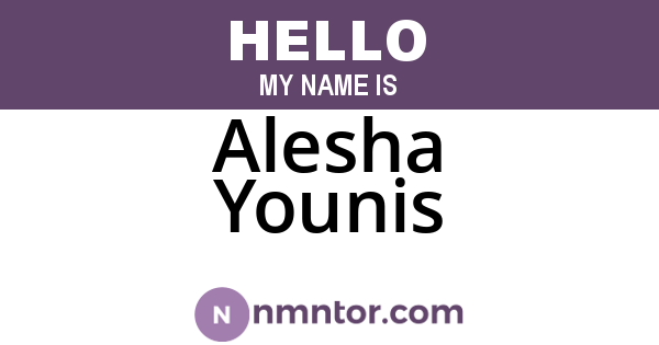 Alesha Younis