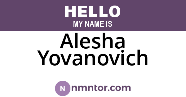 Alesha Yovanovich