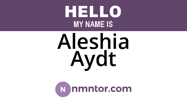 Aleshia Aydt