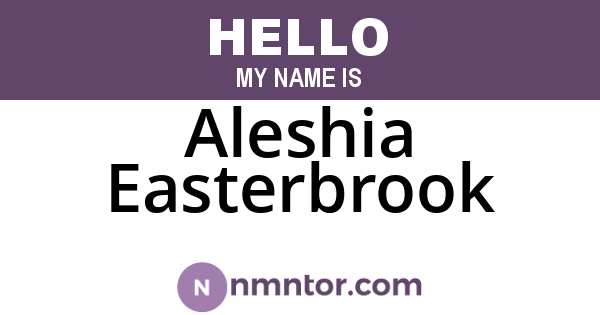 Aleshia Easterbrook