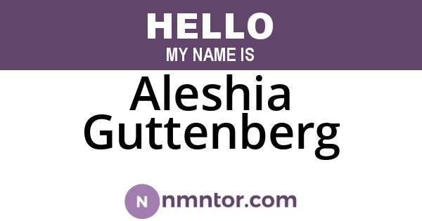 Aleshia Guttenberg