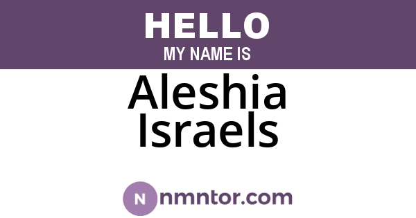 Aleshia Israels