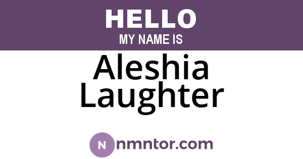 Aleshia Laughter