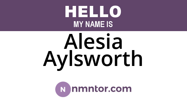Alesia Aylsworth
