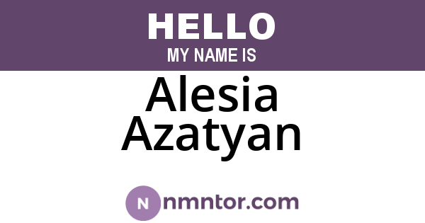 Alesia Azatyan