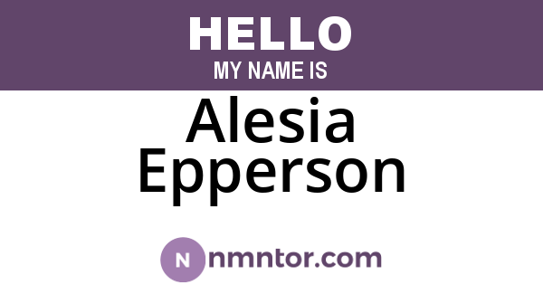 Alesia Epperson