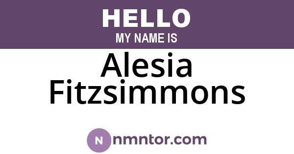 Alesia Fitzsimmons