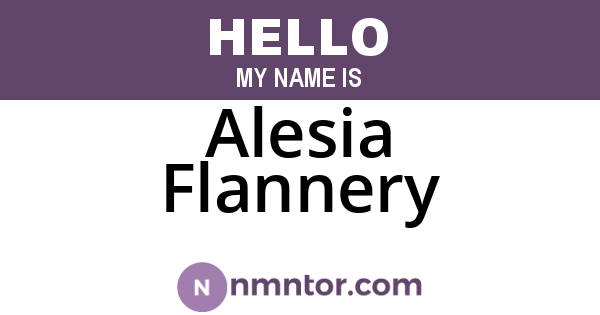 Alesia Flannery
