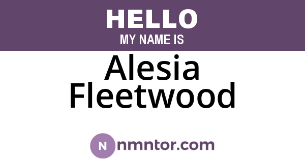 Alesia Fleetwood