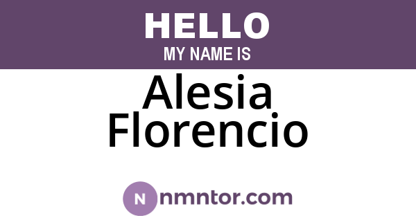 Alesia Florencio