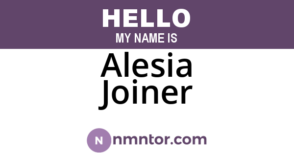 Alesia Joiner