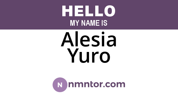 Alesia Yuro