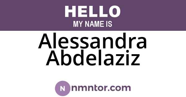Alessandra Abdelaziz