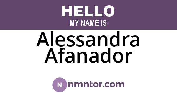Alessandra Afanador