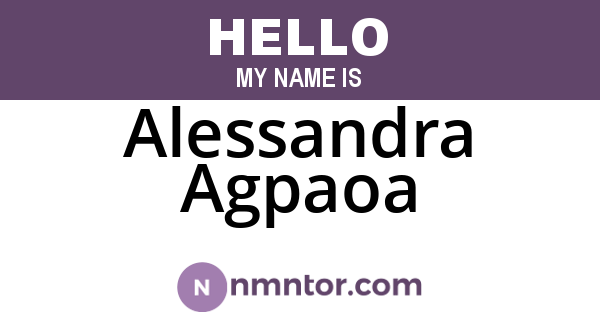 Alessandra Agpaoa