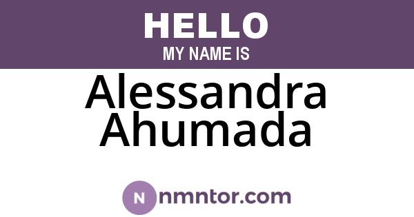Alessandra Ahumada
