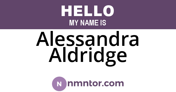 Alessandra Aldridge
