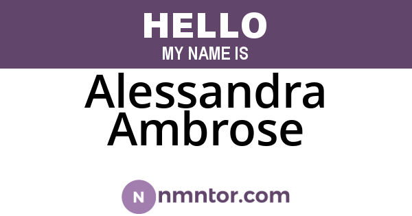 Alessandra Ambrose