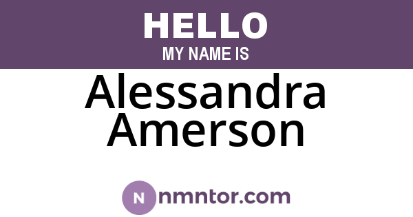 Alessandra Amerson