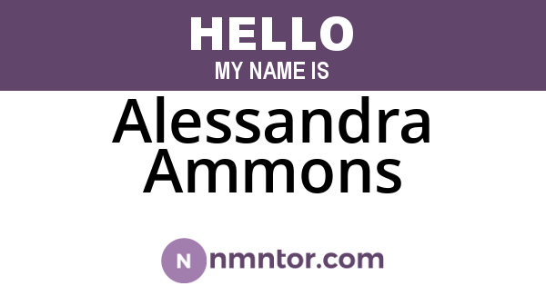 Alessandra Ammons