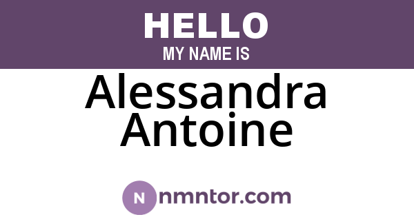 Alessandra Antoine