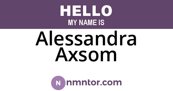 Alessandra Axsom