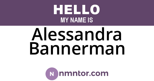 Alessandra Bannerman