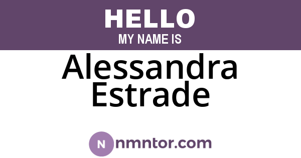 Alessandra Estrade