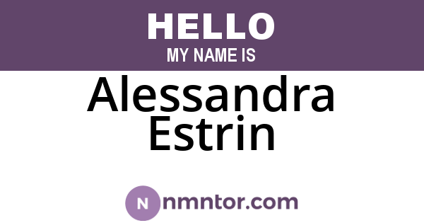 Alessandra Estrin