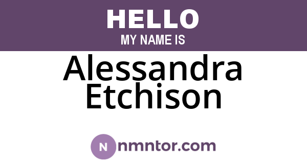 Alessandra Etchison
