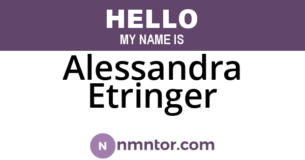 Alessandra Etringer