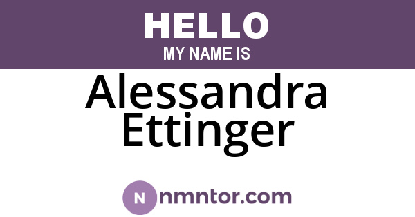 Alessandra Ettinger