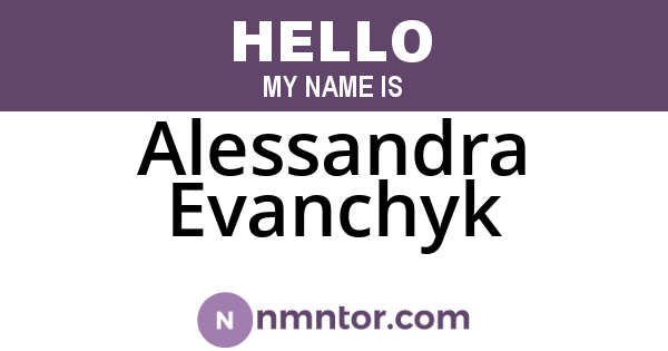 Alessandra Evanchyk