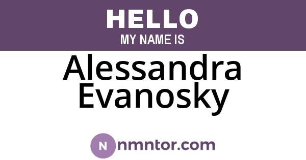 Alessandra Evanosky